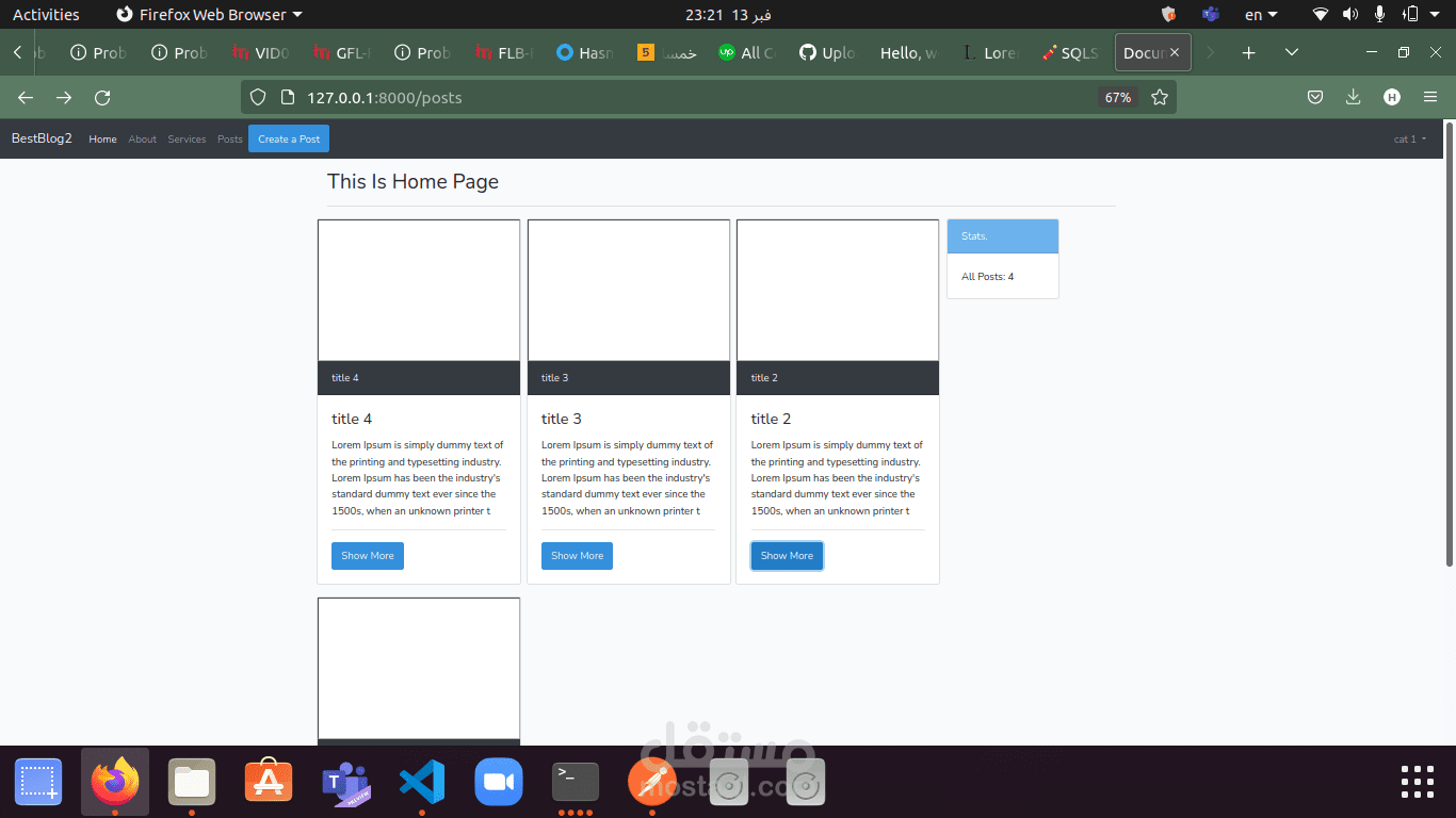 larvel posts project 2