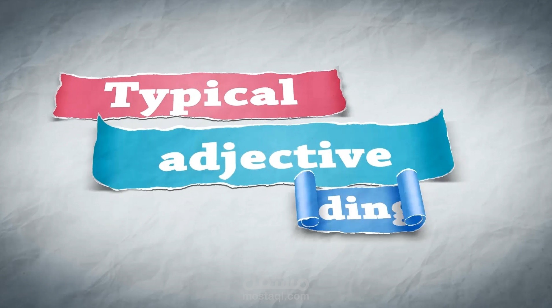 Forming Adjectives