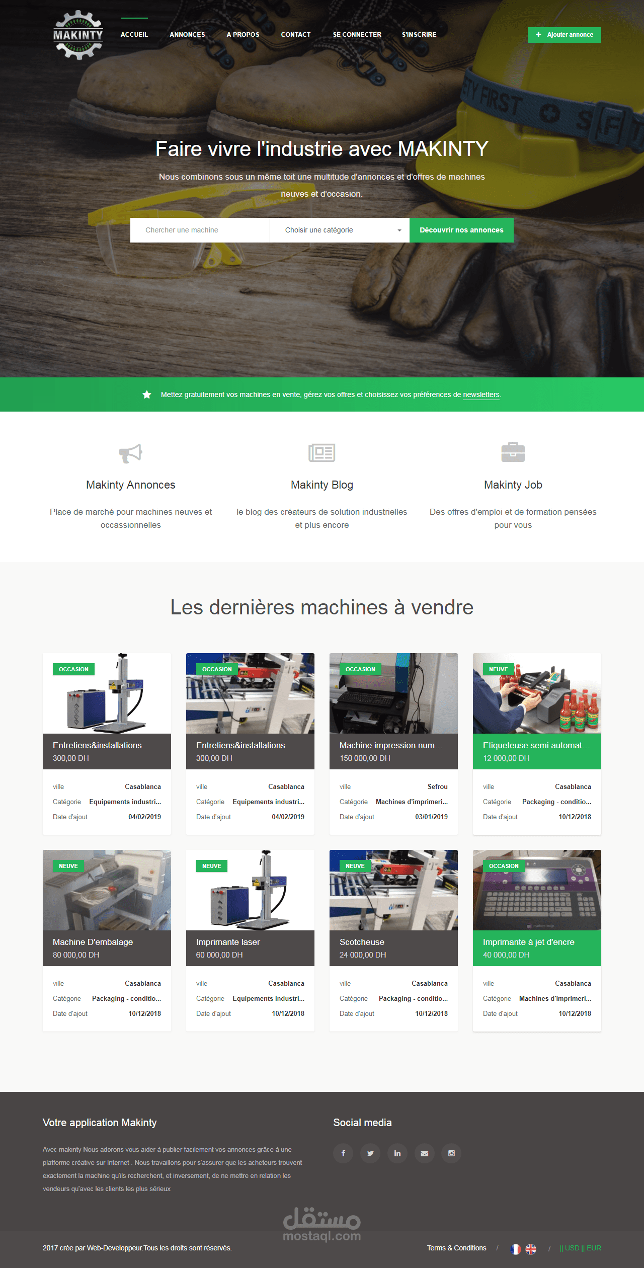 Makinty : industrial website