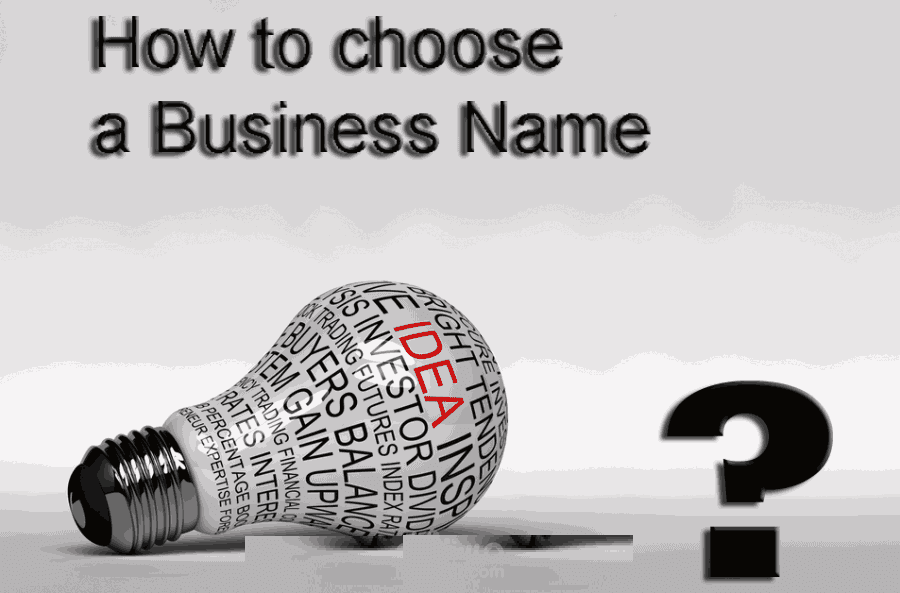 how to choose a name for your business