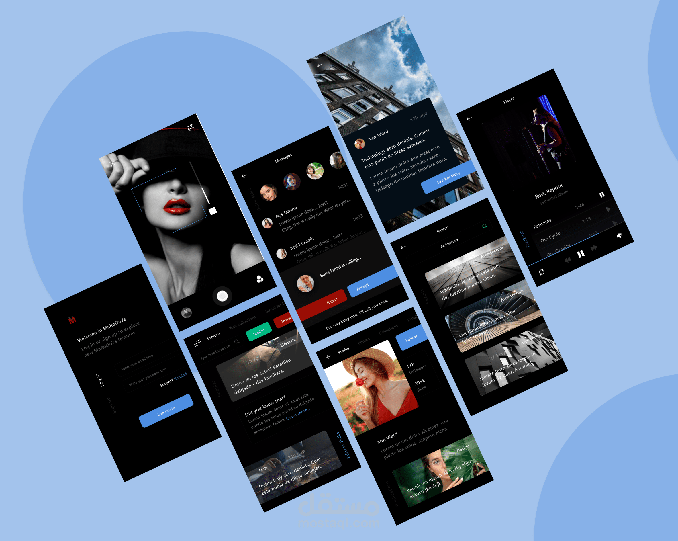 تطبيق MaRoOo7a - تصميم واجهات اندرويد /IOS