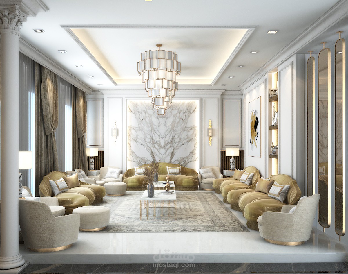 تصميم مجلس في فيلا بالامارات
