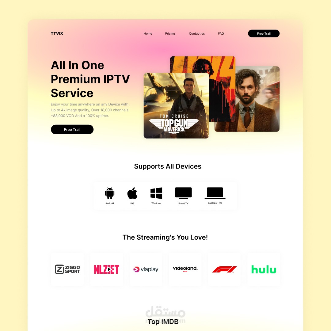 Streaming Service Website