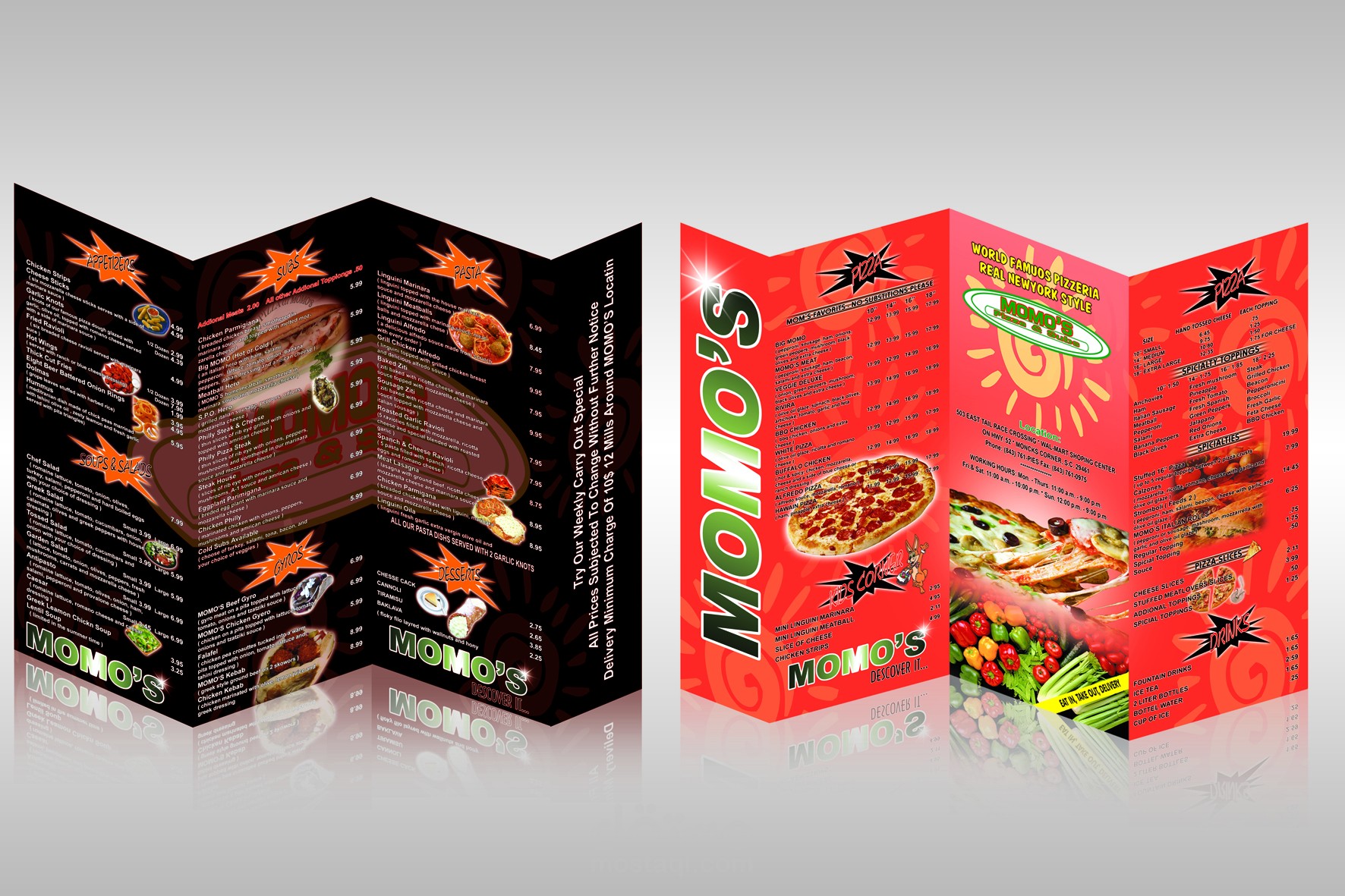 تصميمات منيو مطاعم