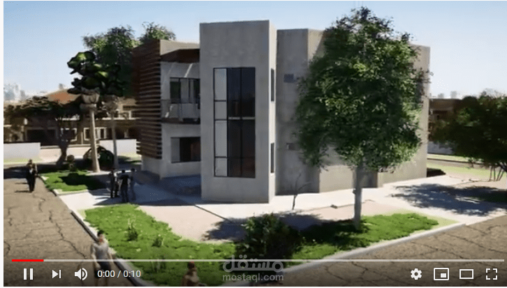 رسم موشن جرافيك معماري ايزومتريك ثلاثي الابعاد 3D Architecture Animation For Building