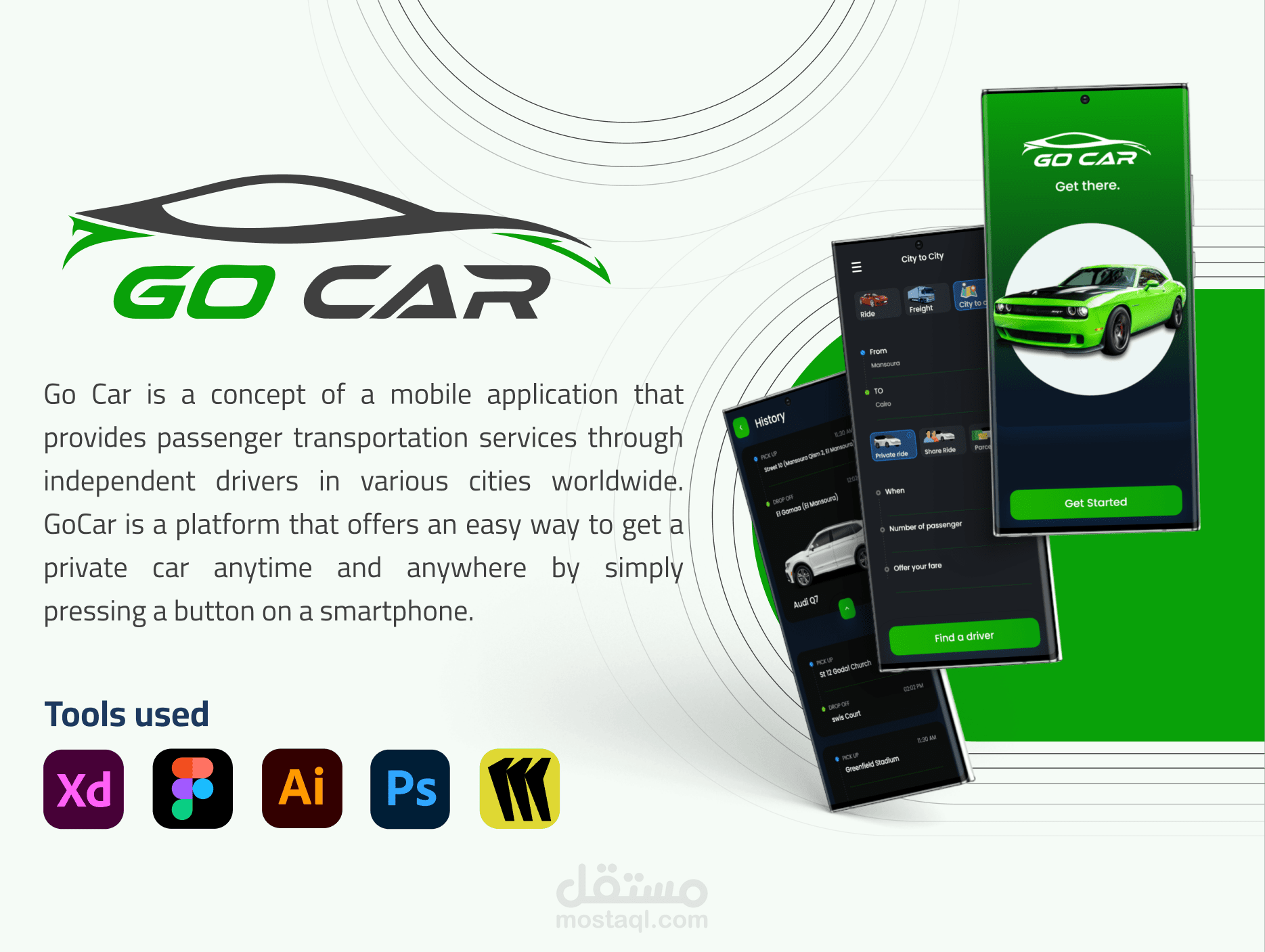 Go Car تطبيق تأجير سيارات مثل اوبر
