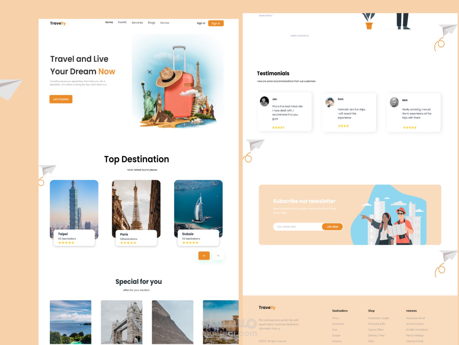 Travel Landing page