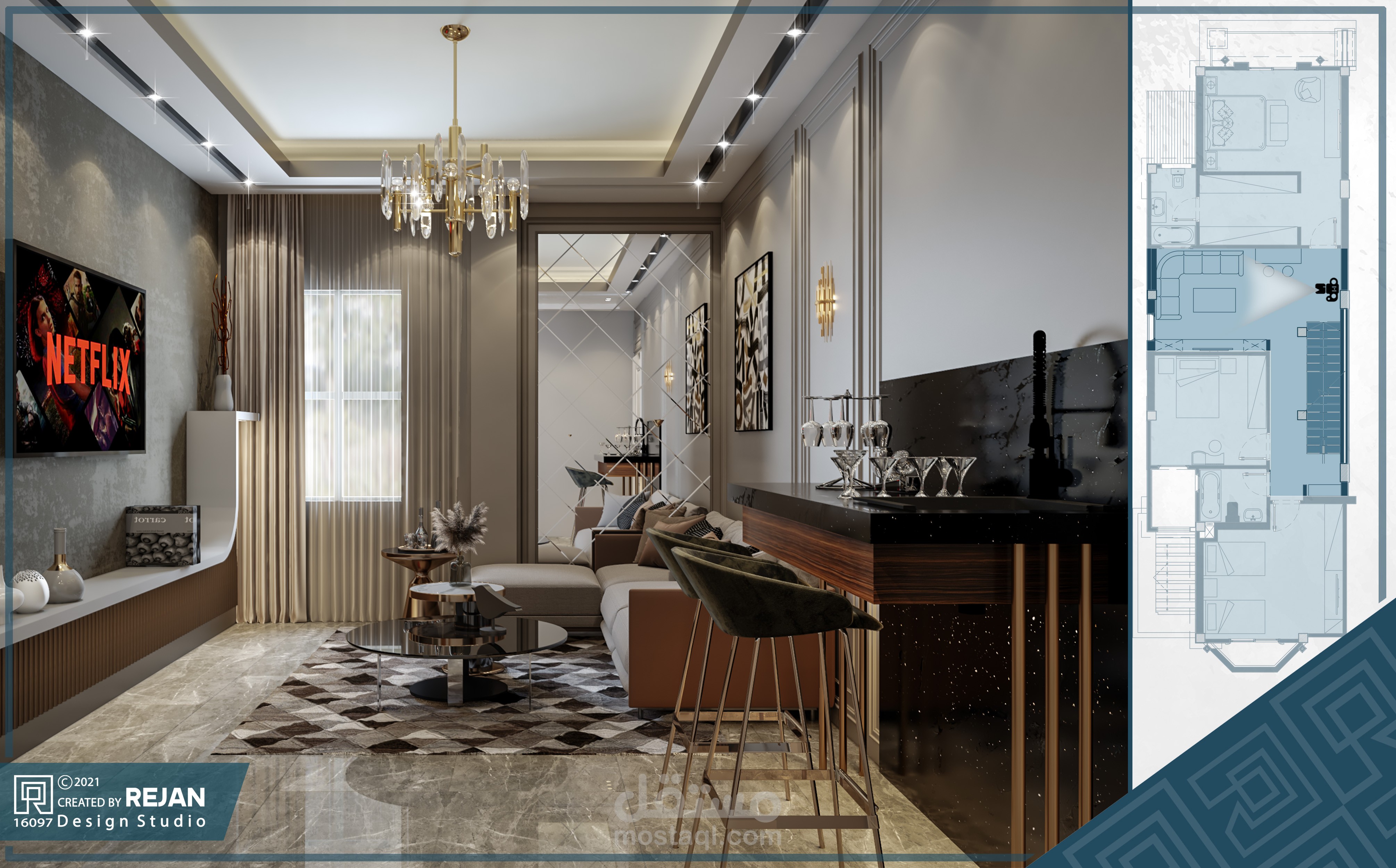 تصميم  منطقه معيشه