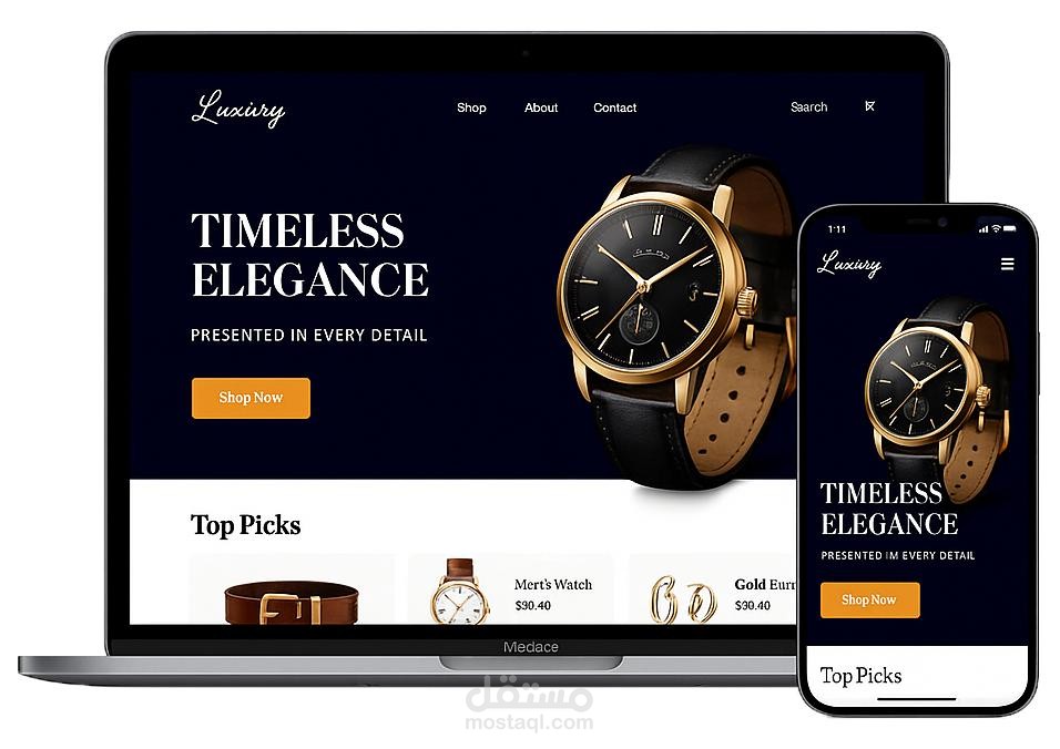 Luxury Watches & Leather Store | E-commerce Website