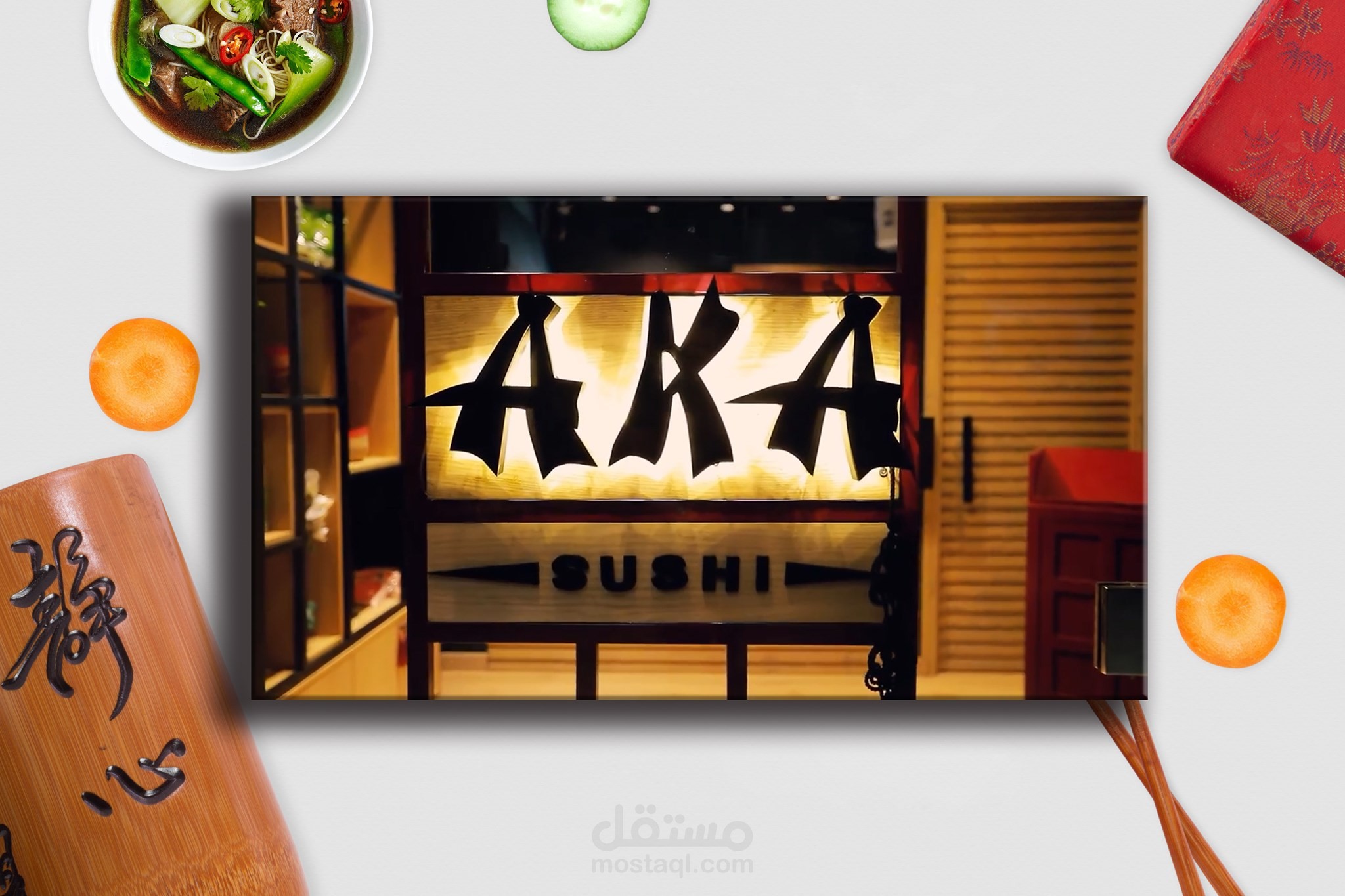 تصميم شعار " AKA SUSHI"
