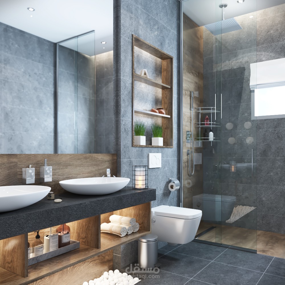 تصميم حمام - طراز مودرن