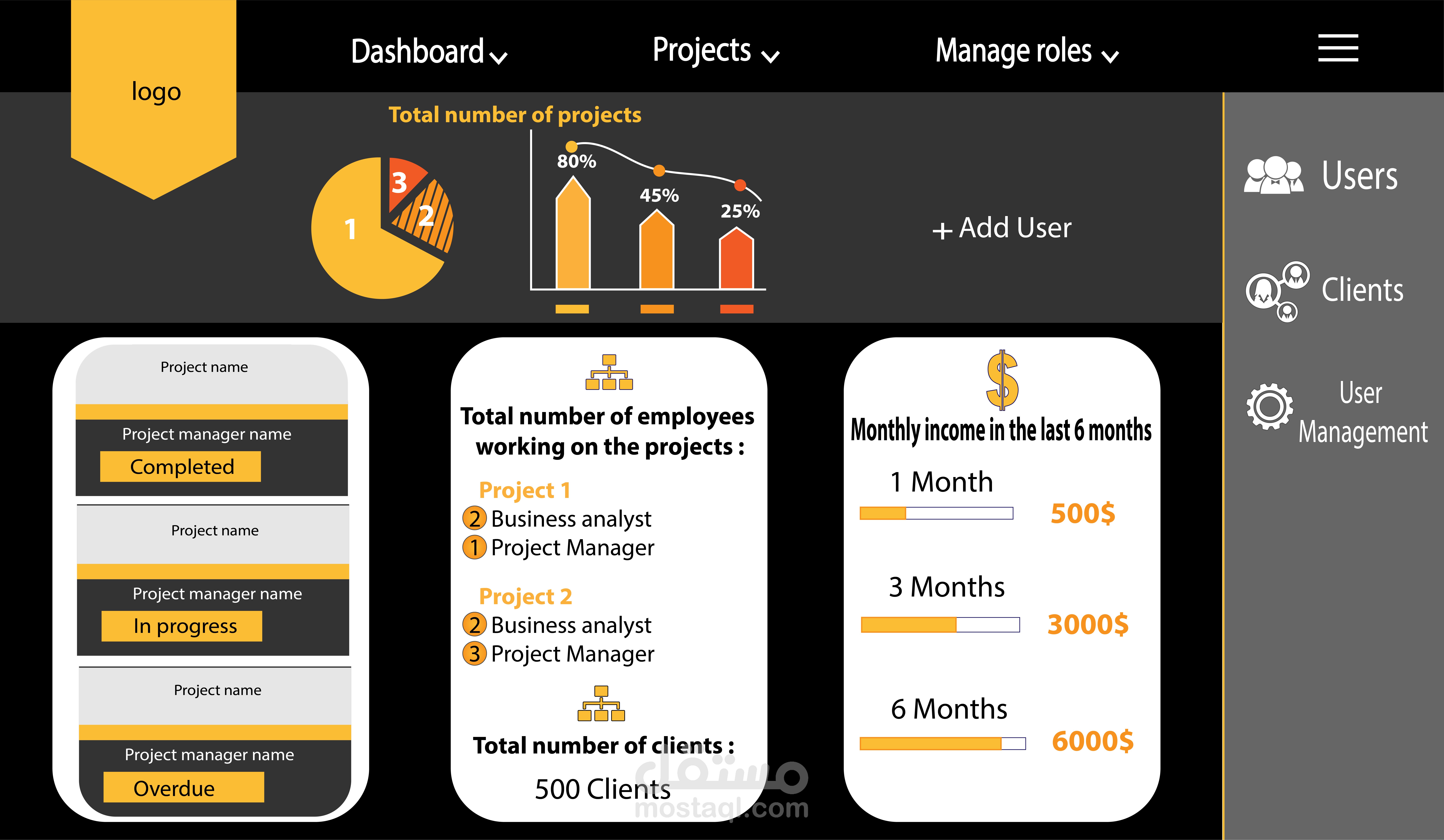 تصميم واجهة موقع UI - UX design