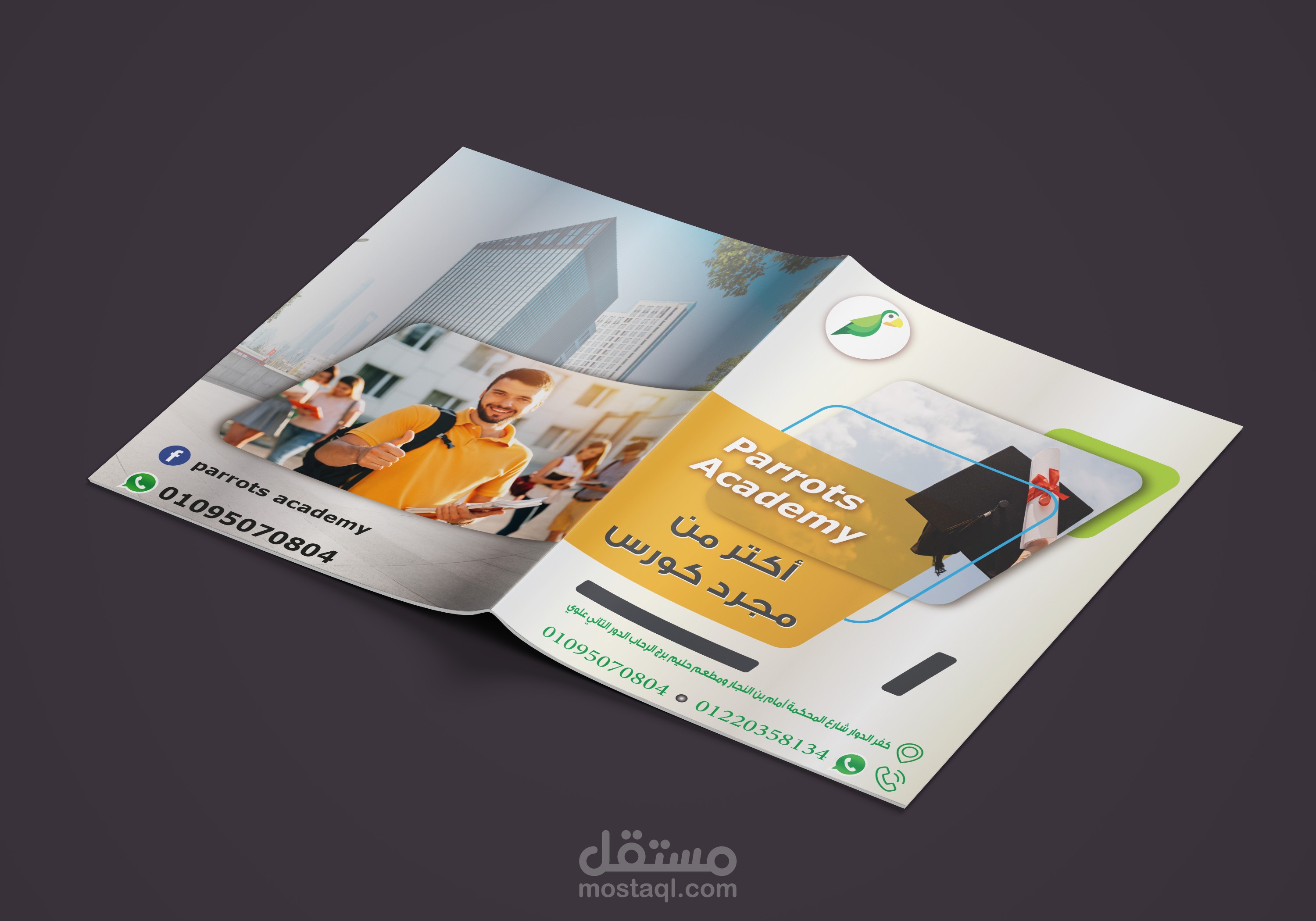 تصميم برشور لأكاديمية تعليمية