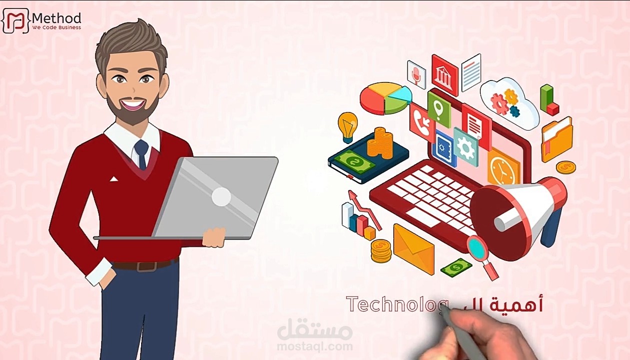 تصميم فيديو وايت بورد انيميشن لصالح شركة Method للبرمجيات