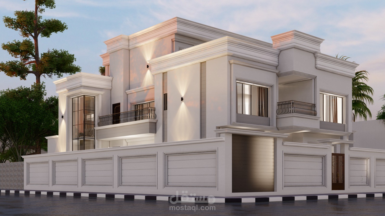 تصميم خارجي لفيلا بالسعودية