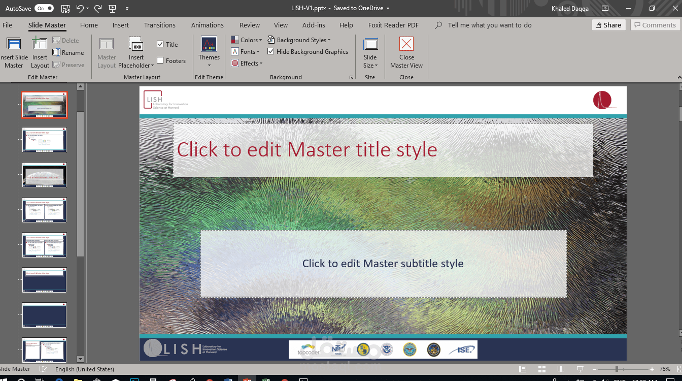 تصميم قالب باوربوينت | PowerPoint template for library