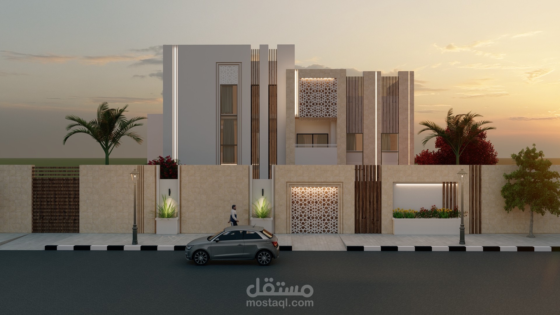 مشروع تصميم فيلا بالسعودية