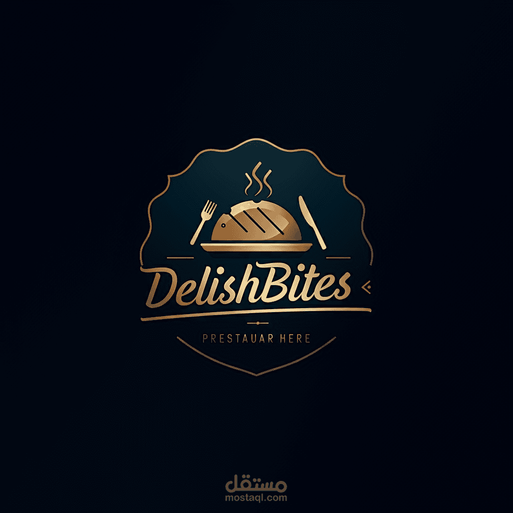 تصميم شعار لمطعم DelishBites