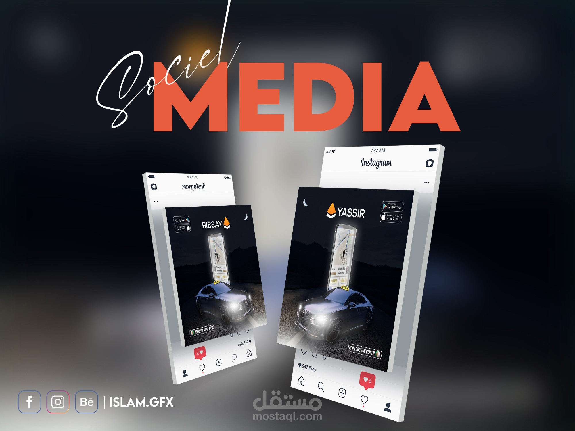 sociel media design ( yassir )