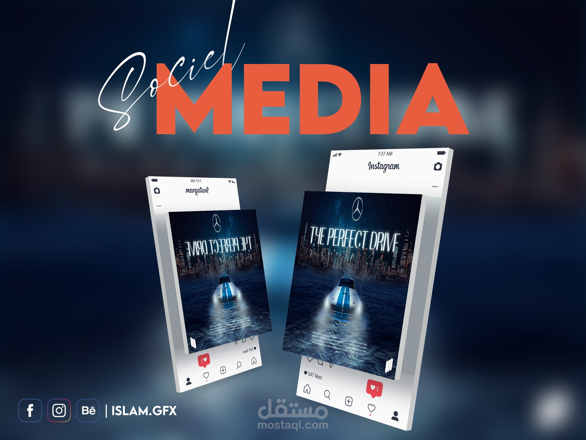 sociel media design | mercedes