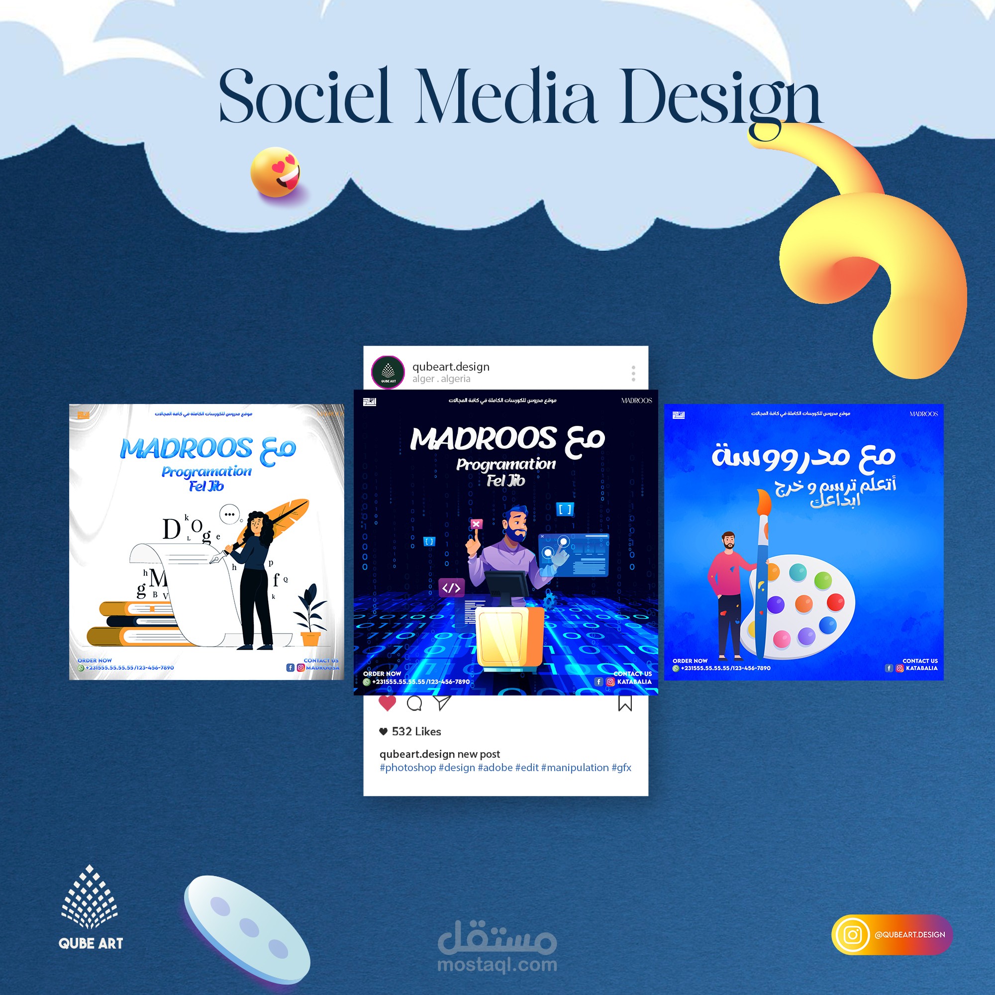 sociel media design - madroos