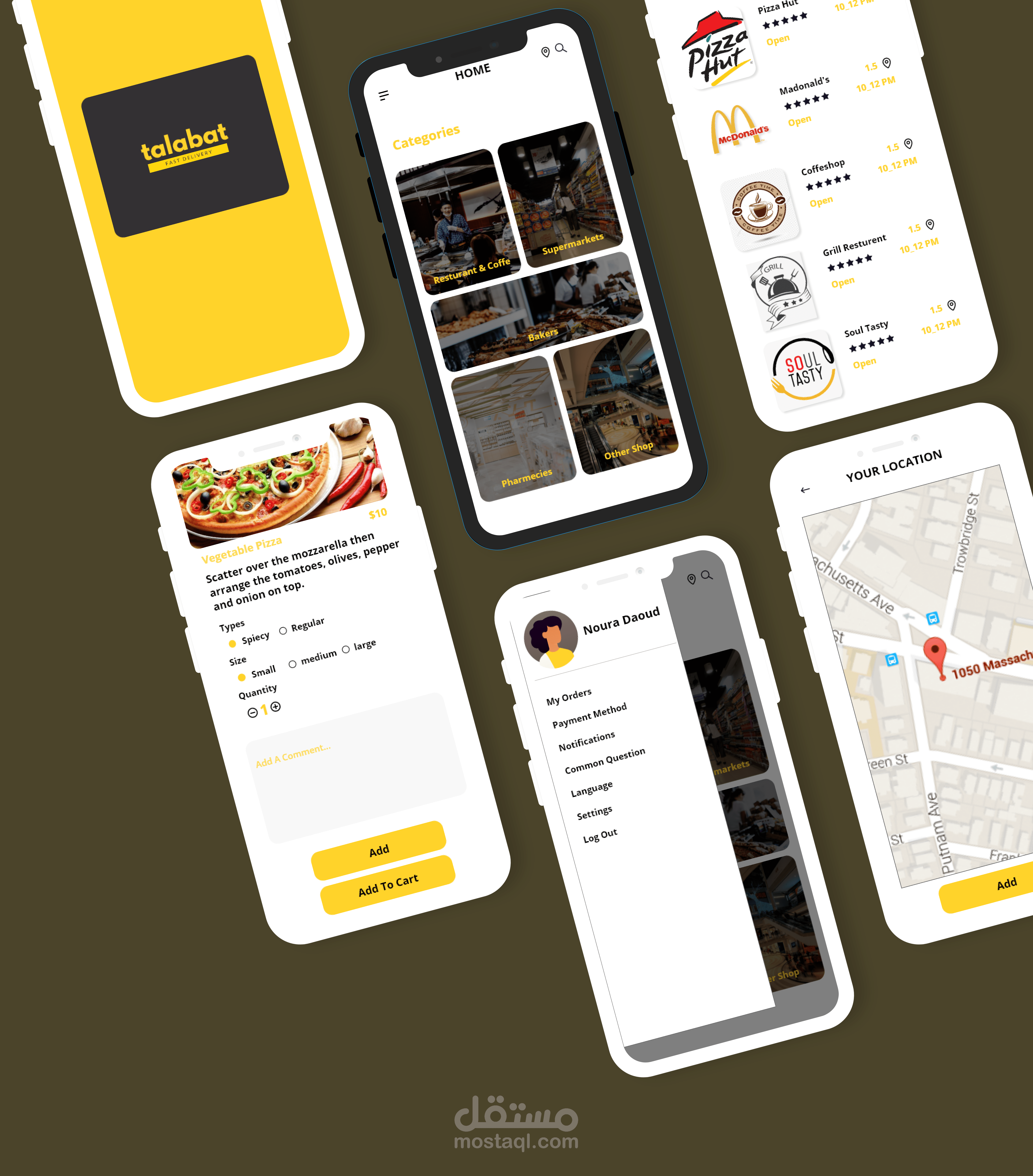 تطبيق موبايل "طلبات" لشراء الطلبات وتوصيلها لمكان تواجدك