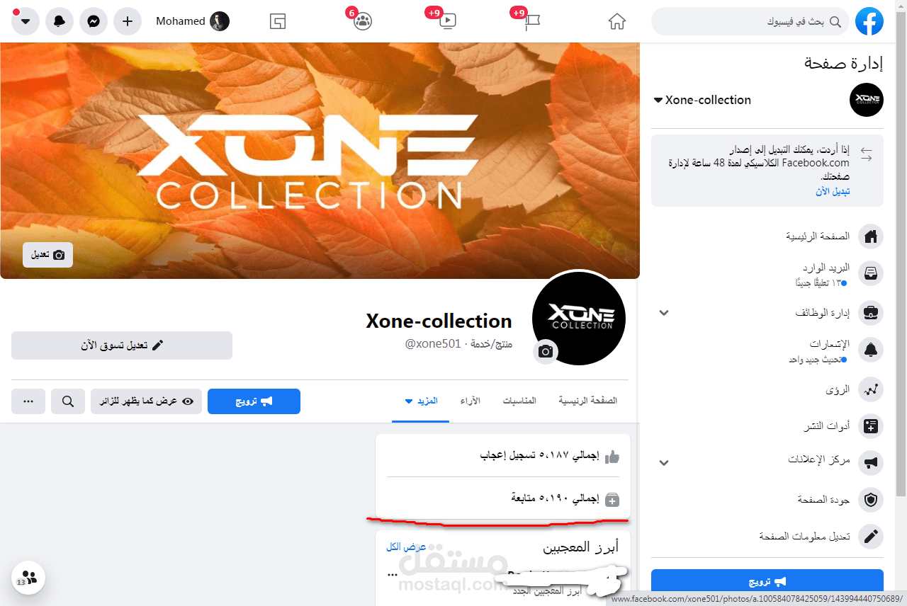 تسويق صفحة فيسبوك خاصة بـ متجر الكتروني