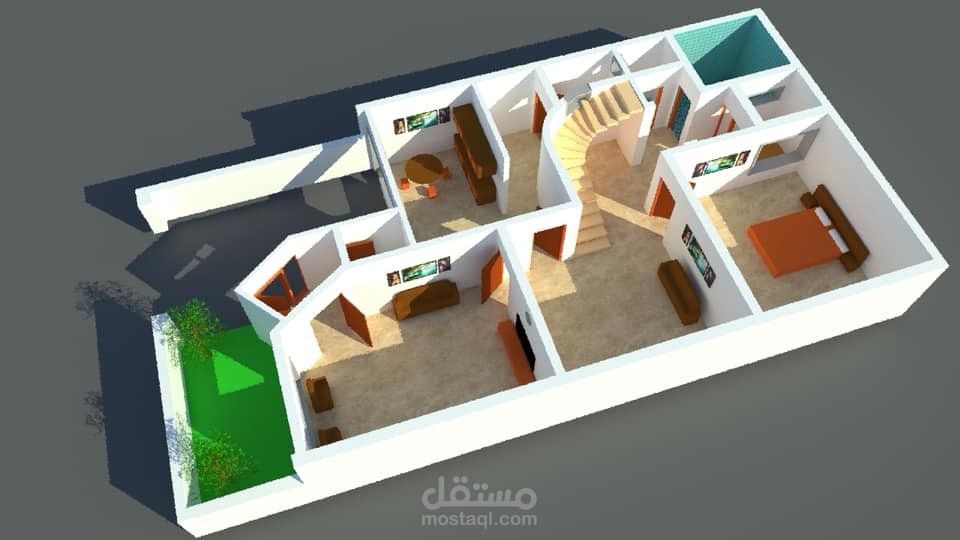 تصميم مخطط بيت 3d