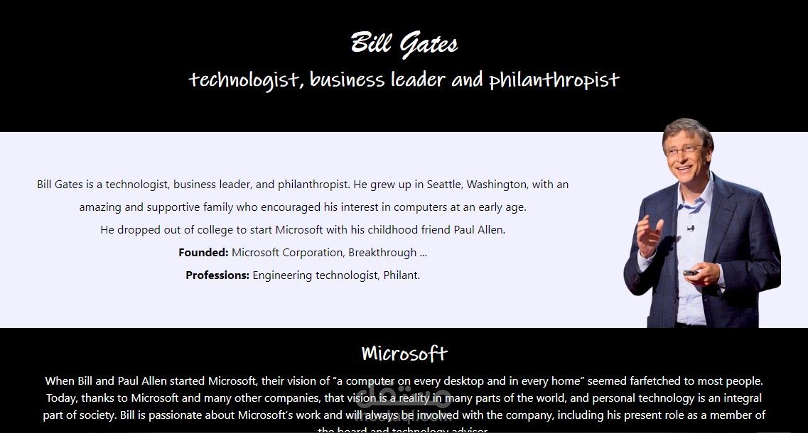 Tributing Page