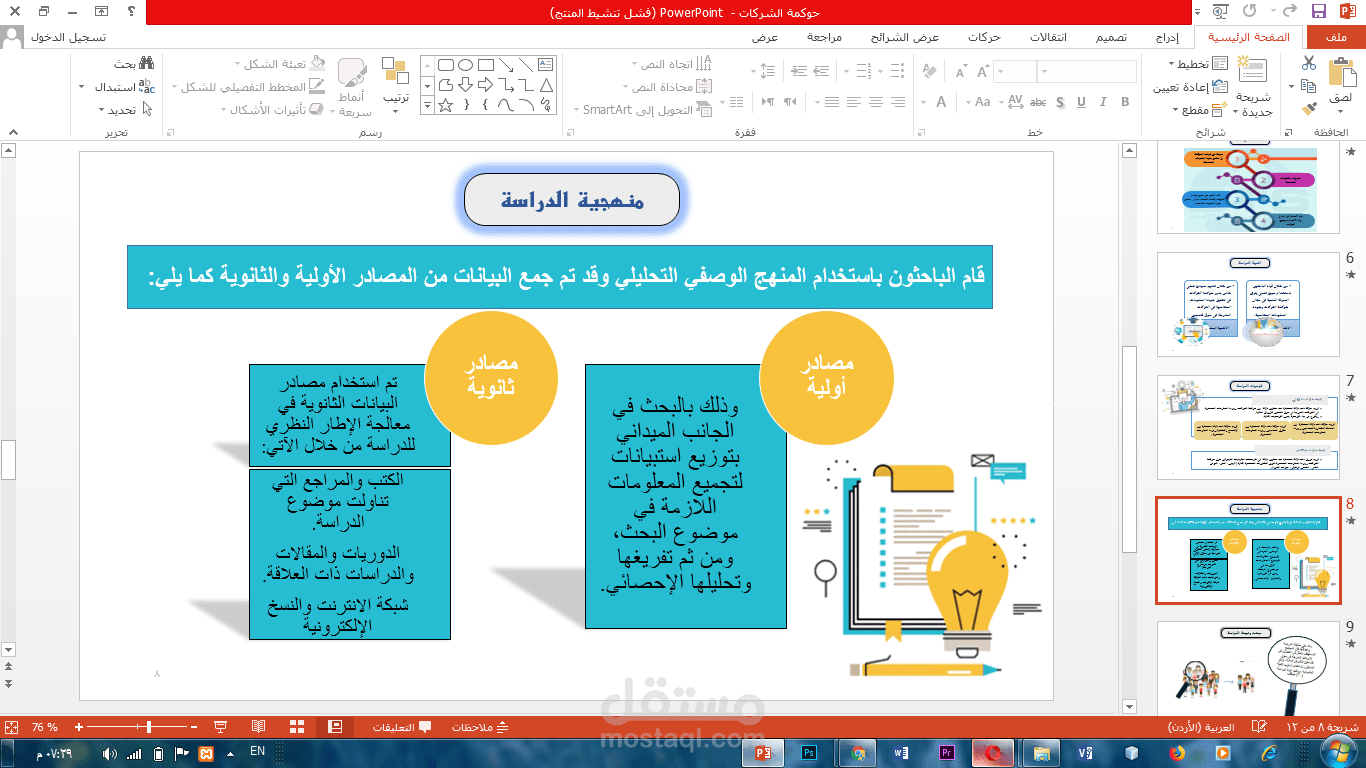 عرض تقديمي بتصاميم ابتكارية