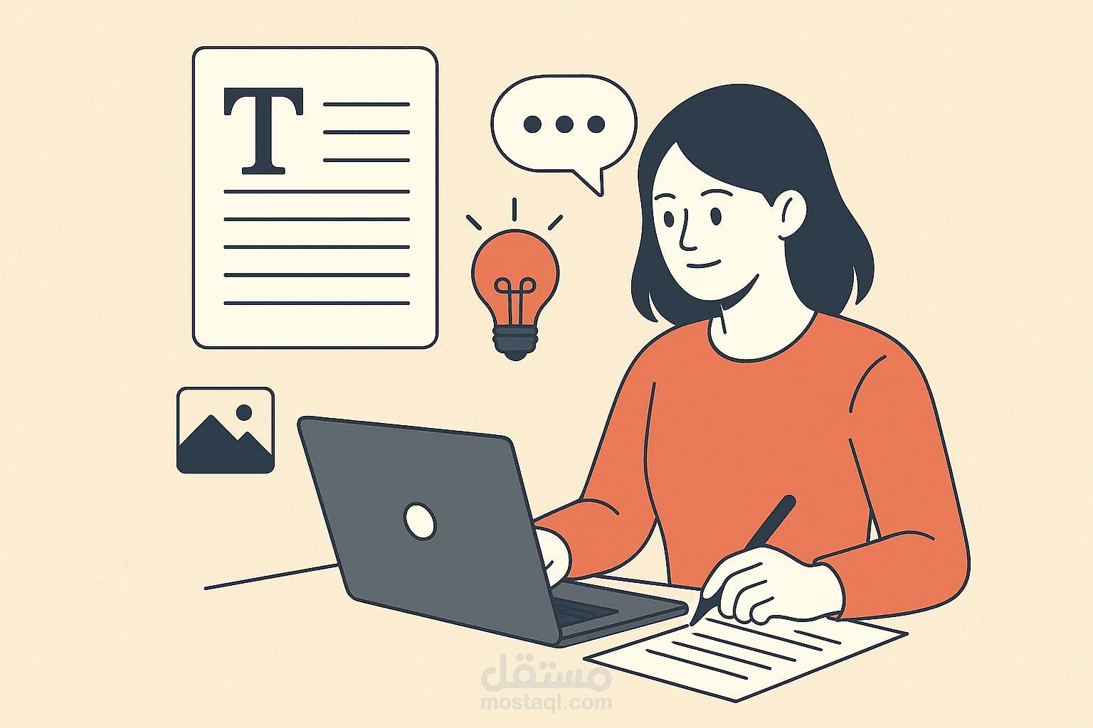 كتابة محتوى احترافي + SEO + سيناريوهات إبداعية