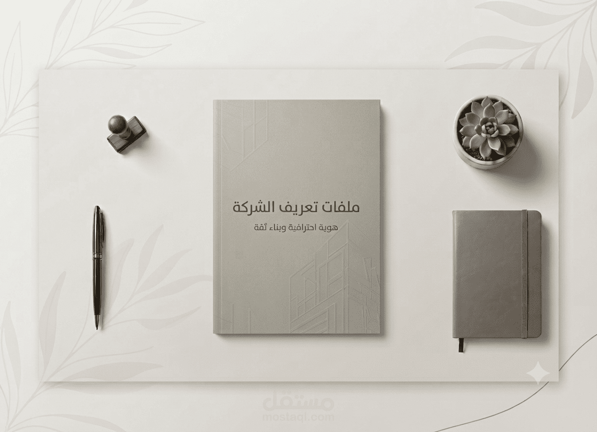 تصميم ملف تعريفي متكامل (Company Profile) لشركات تجارة وصيانة السيارات
