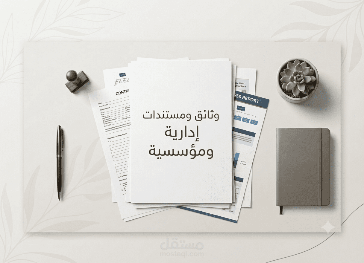 تصميم الملفات التعريفية والمستندات الاحترافية للشركات