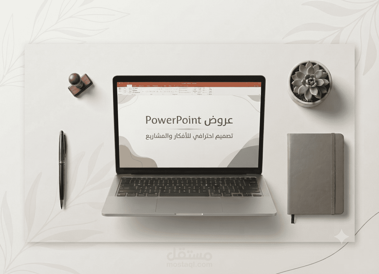 تصميم عرض PowerPoint احترافي لعرض الأفكار والمشاريع بأسلوب جذاب