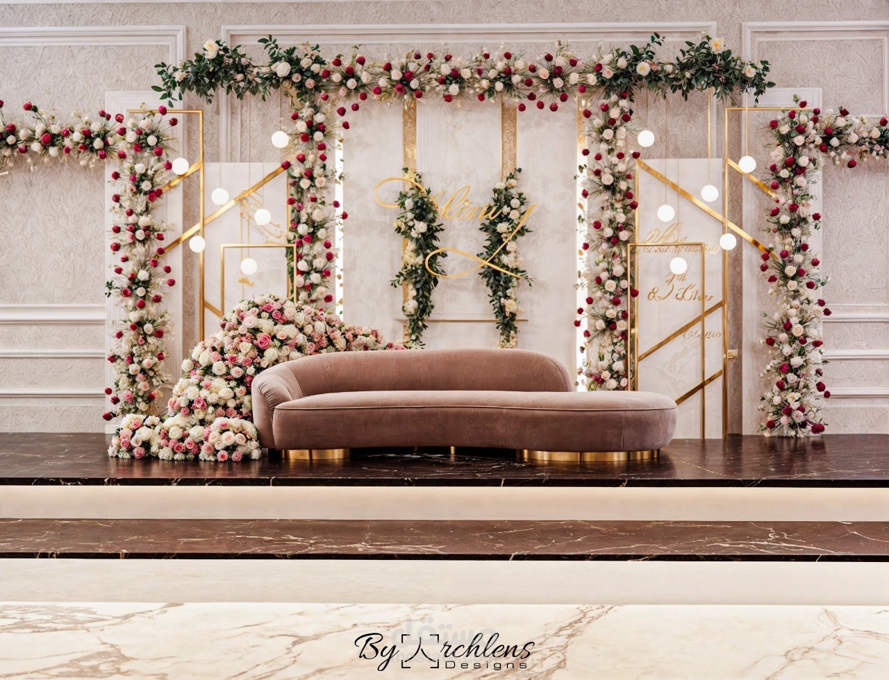 تصميم معماري وداخلي لقاعة أفراح بالسعودية