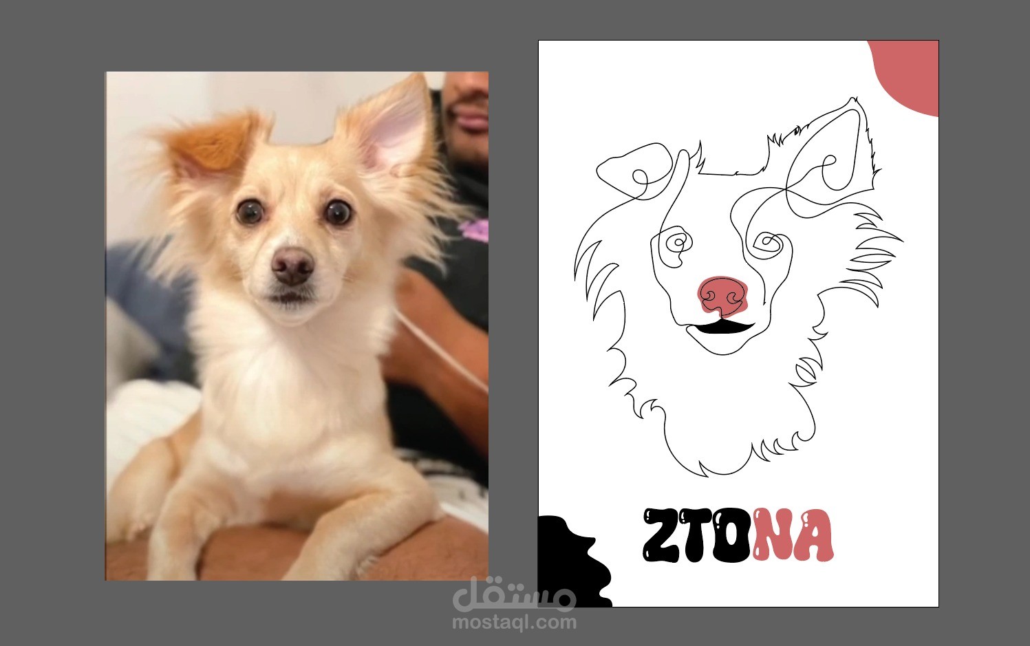 رسم يدوي Pet Portrait