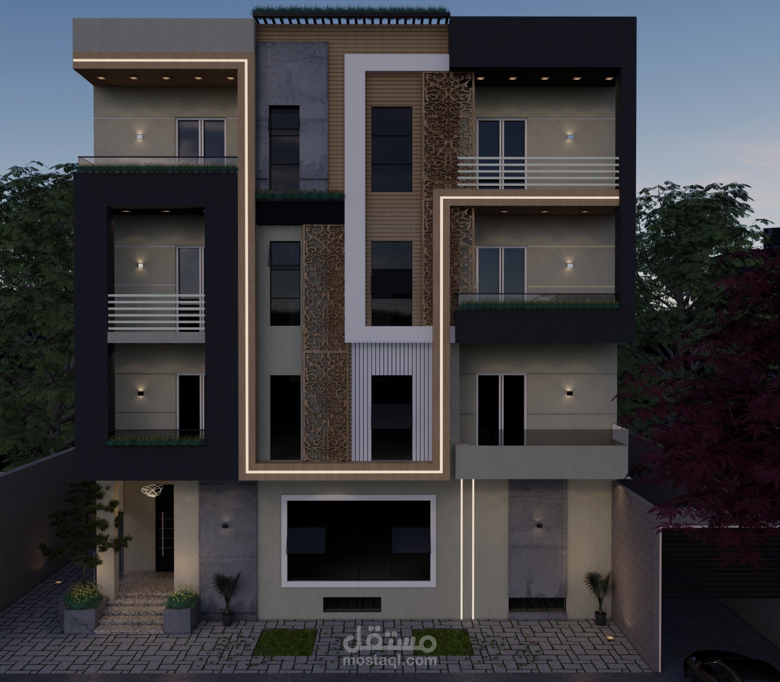 تصميم واجهة مودرن بمصر