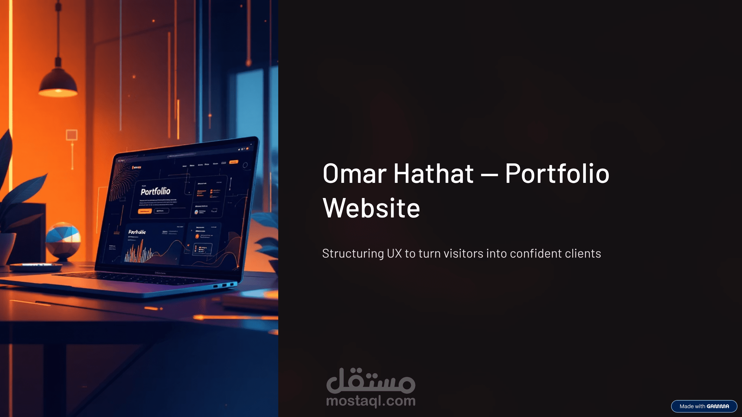 Portfolio Landing Page Design turning visitors into confident clients