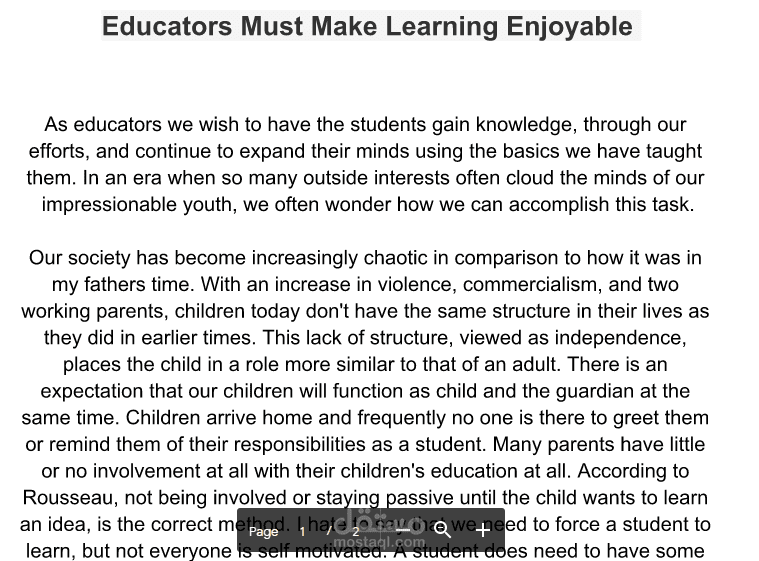 Educators Must Make Learning Enjoyable