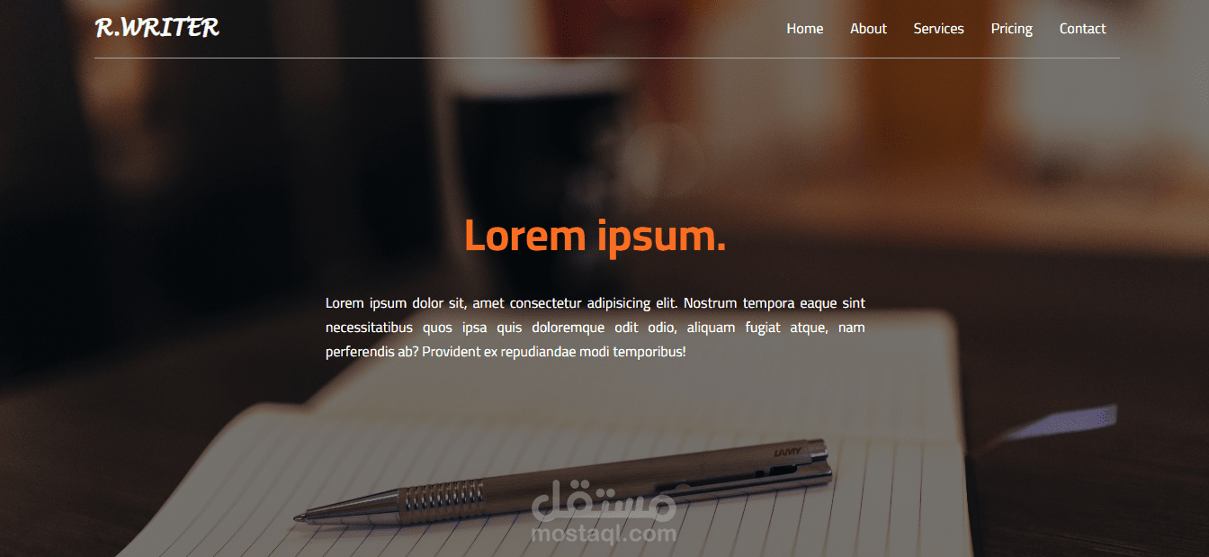 تصميم وبرمجة صفحة ويب - Landing Page