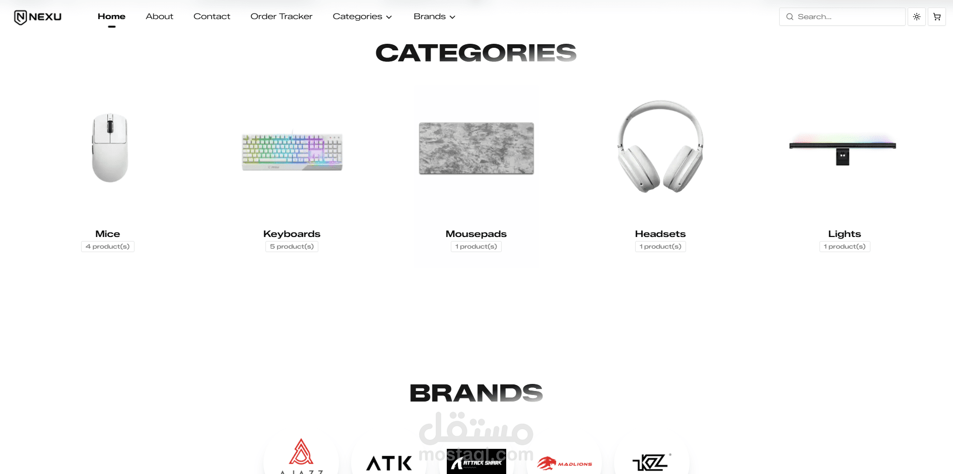 منصة متجر إلكتروني لبيع مكونات الحاسوب مع لوحة تحكم متقدمة