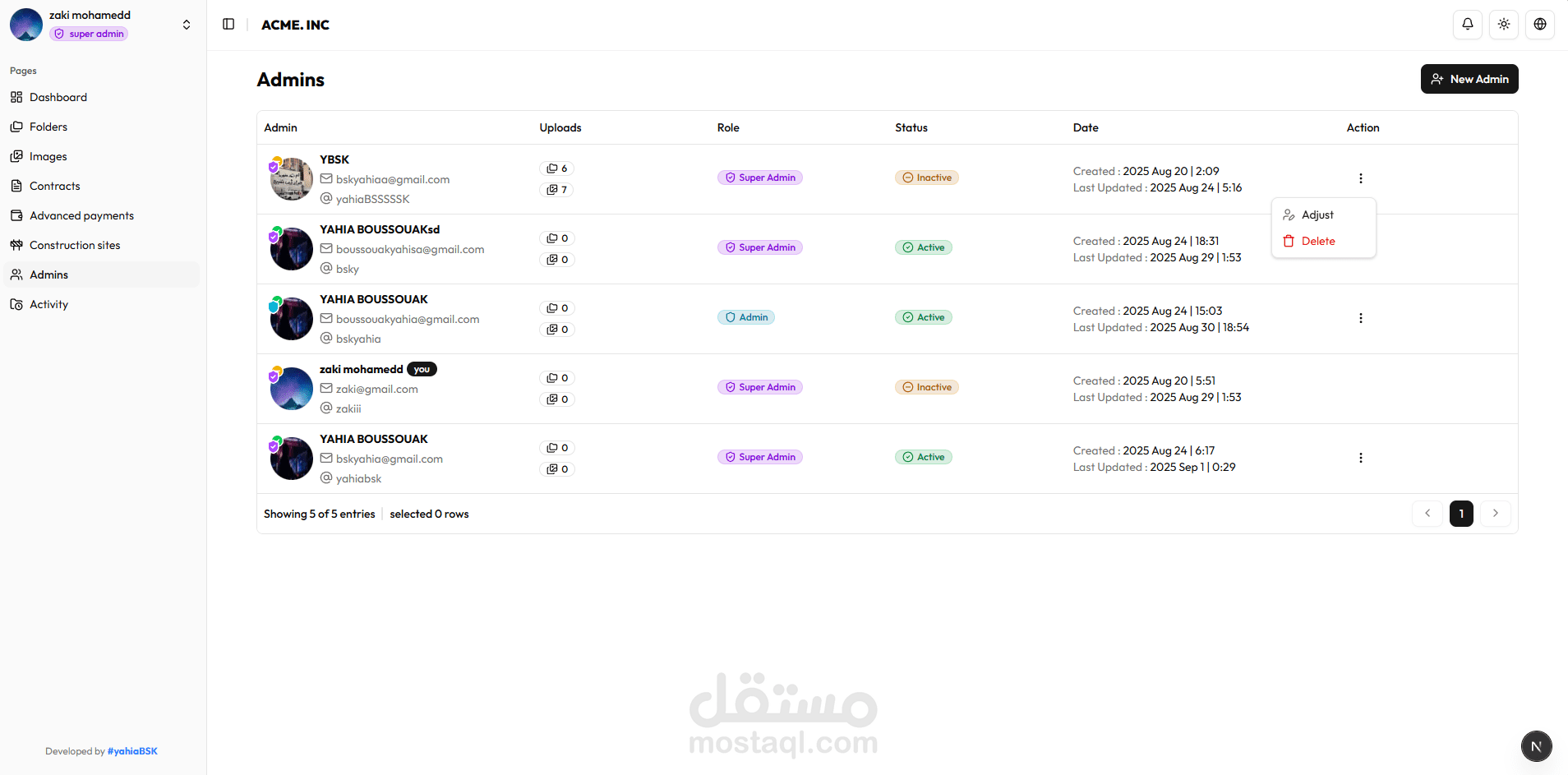 نظام إدارة الملفات والمستندات للشركات مع نظام صلاحيات متقدم