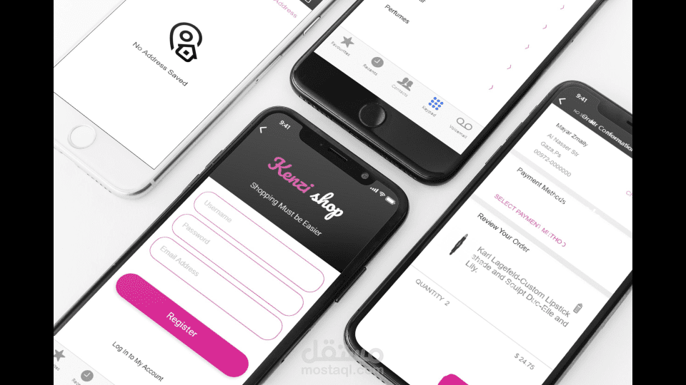 تجربة المستخدم لتطبيق كنزي شوب (UX)