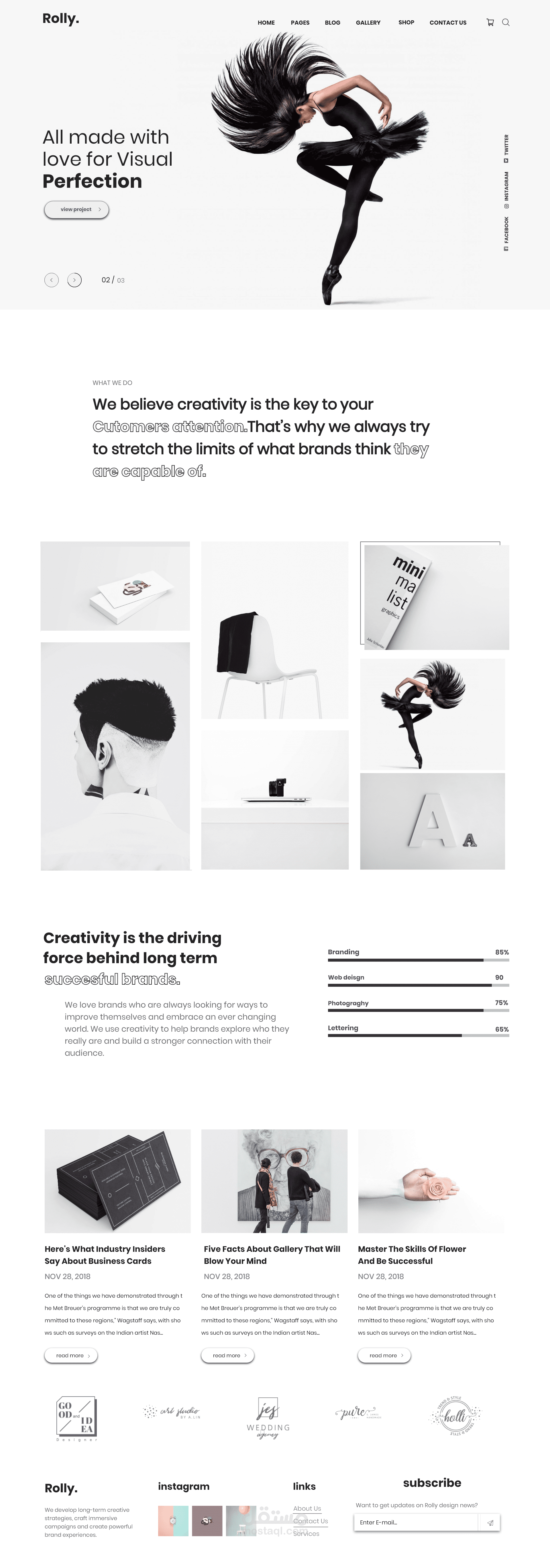 تصميم موقع Rolly