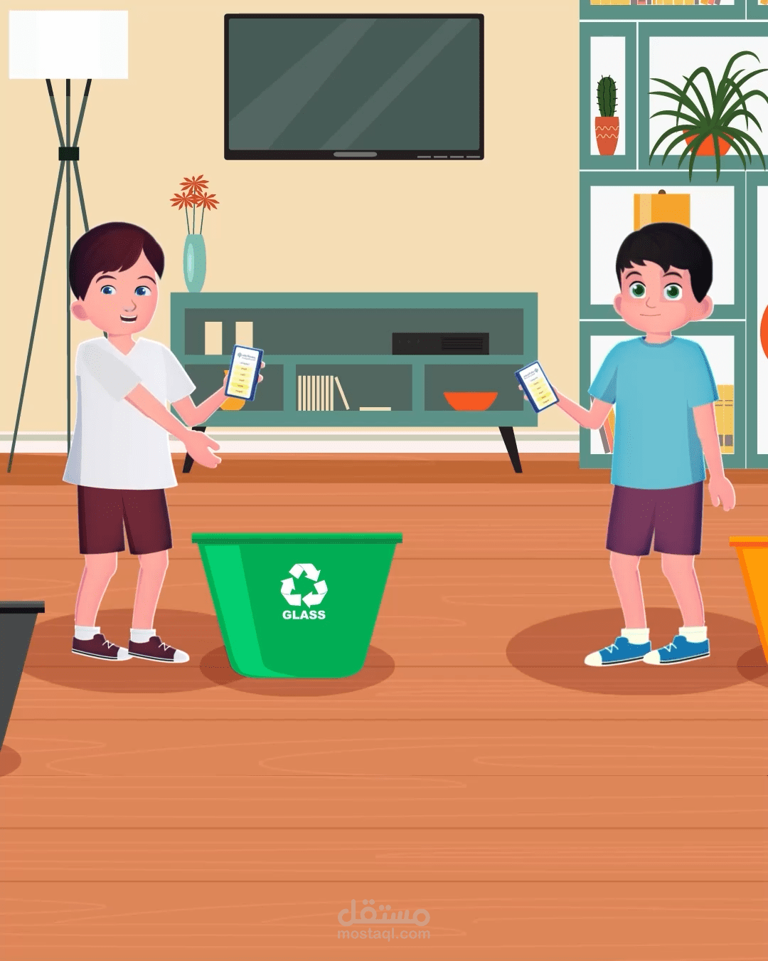 رسوم متحركة عن اعادة التدوير