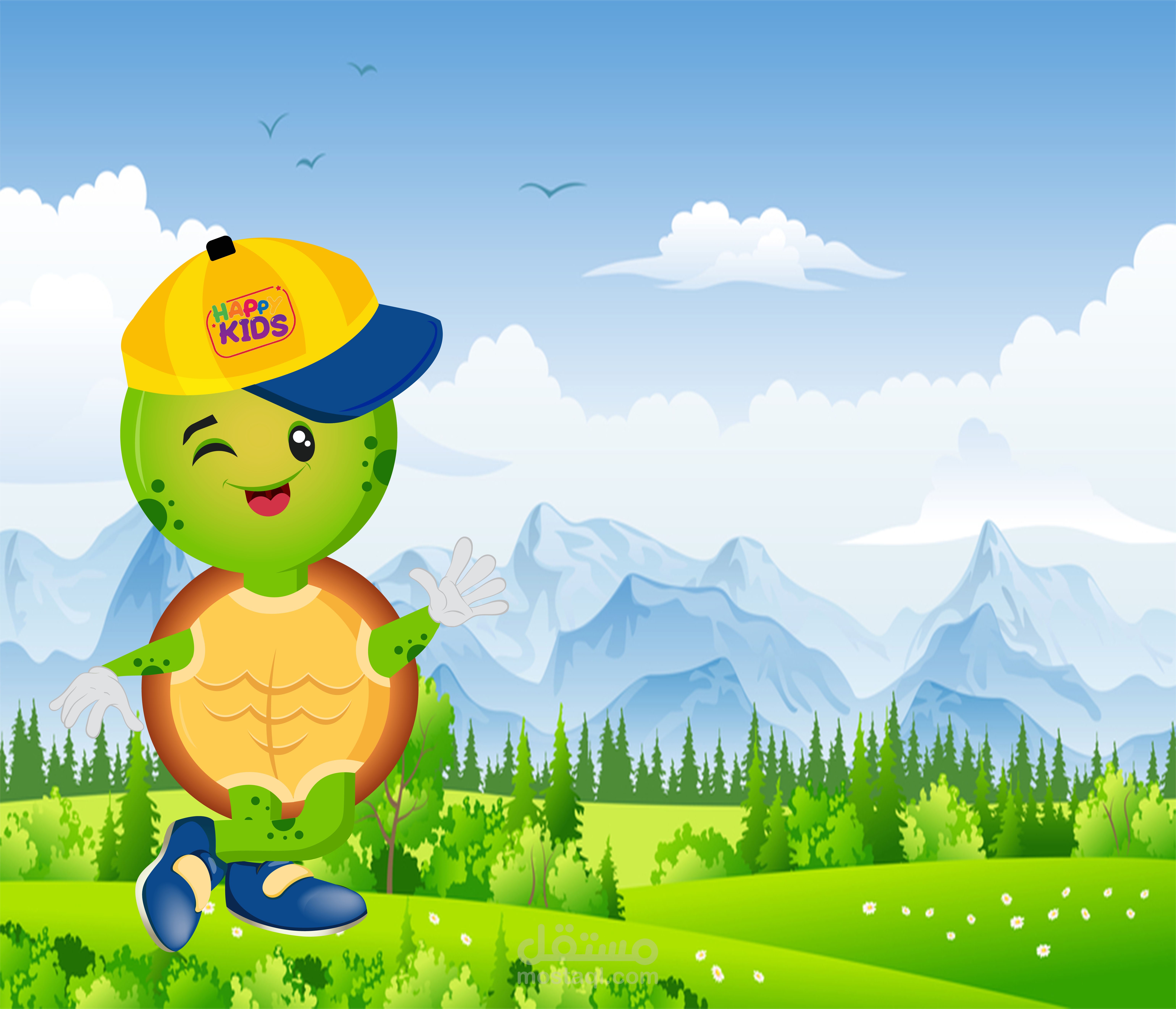 رسم  شخصيات كرتونية  ديجيتال