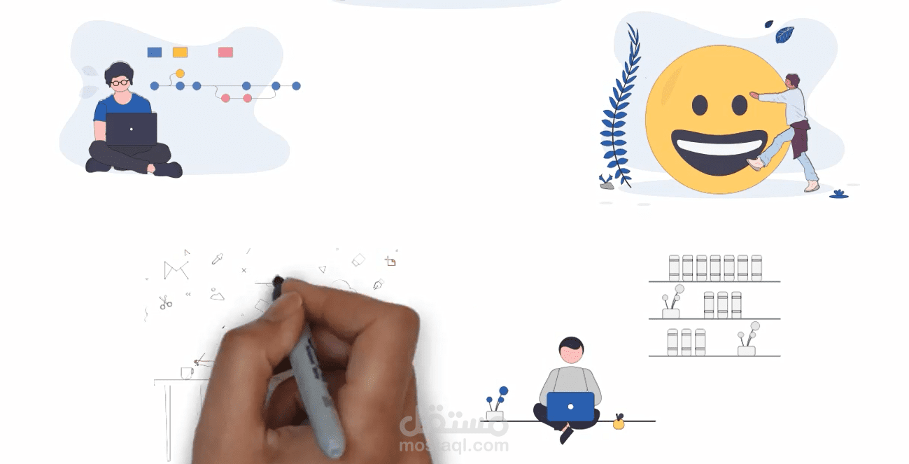 تصميم اللوح الأبيض بالتعليق الصوتي