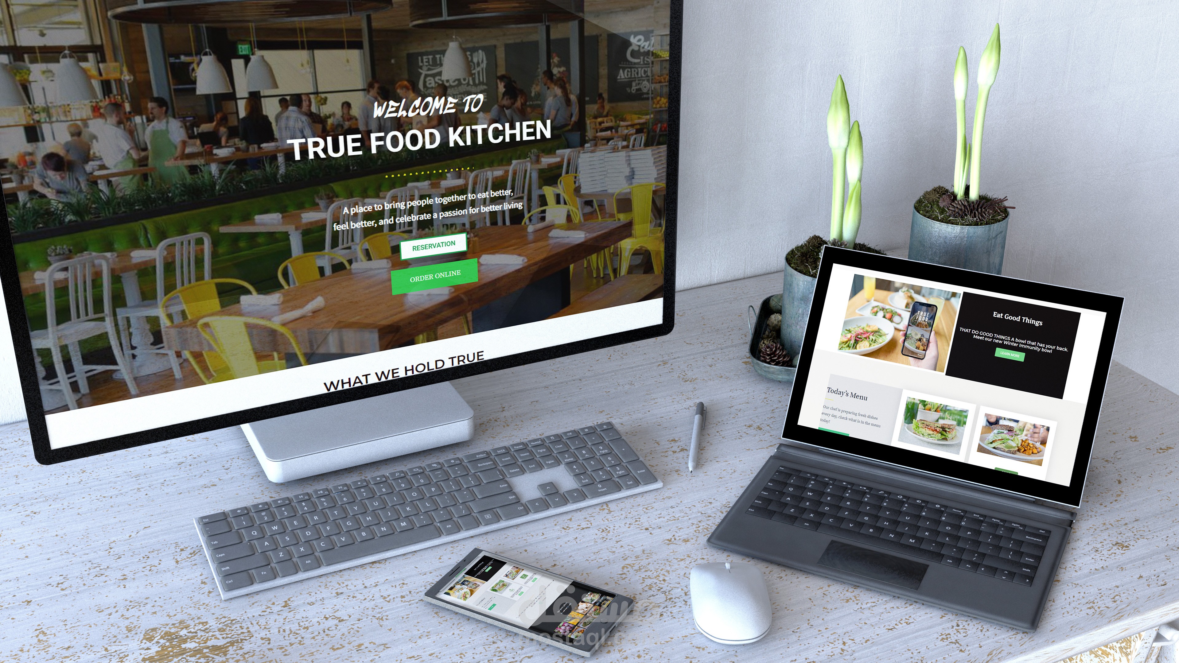 إعادة تصميم موقع لمطعم باستخدام ووردبرس (Neve theme )