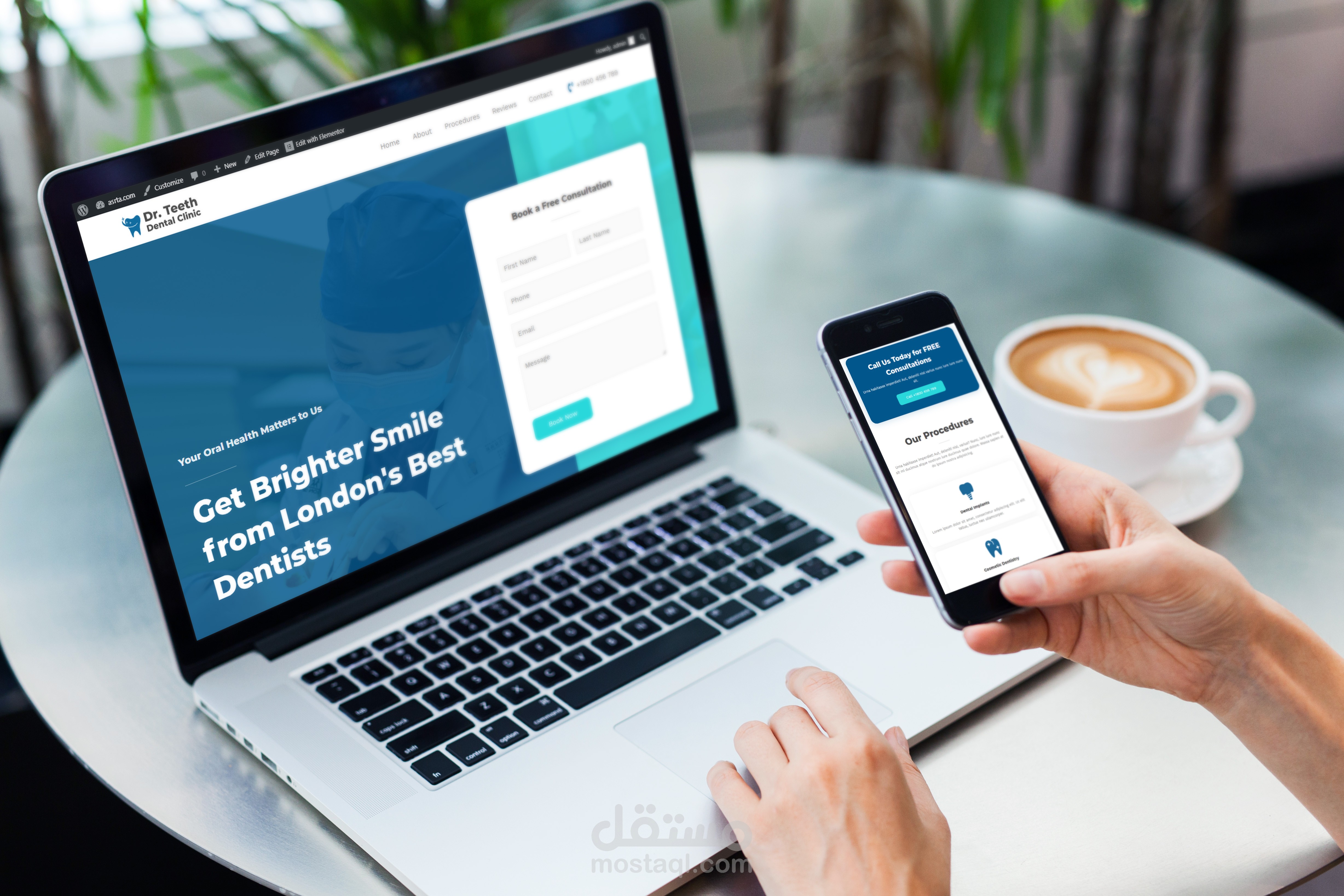 تصميم موقع عيادة أسنان