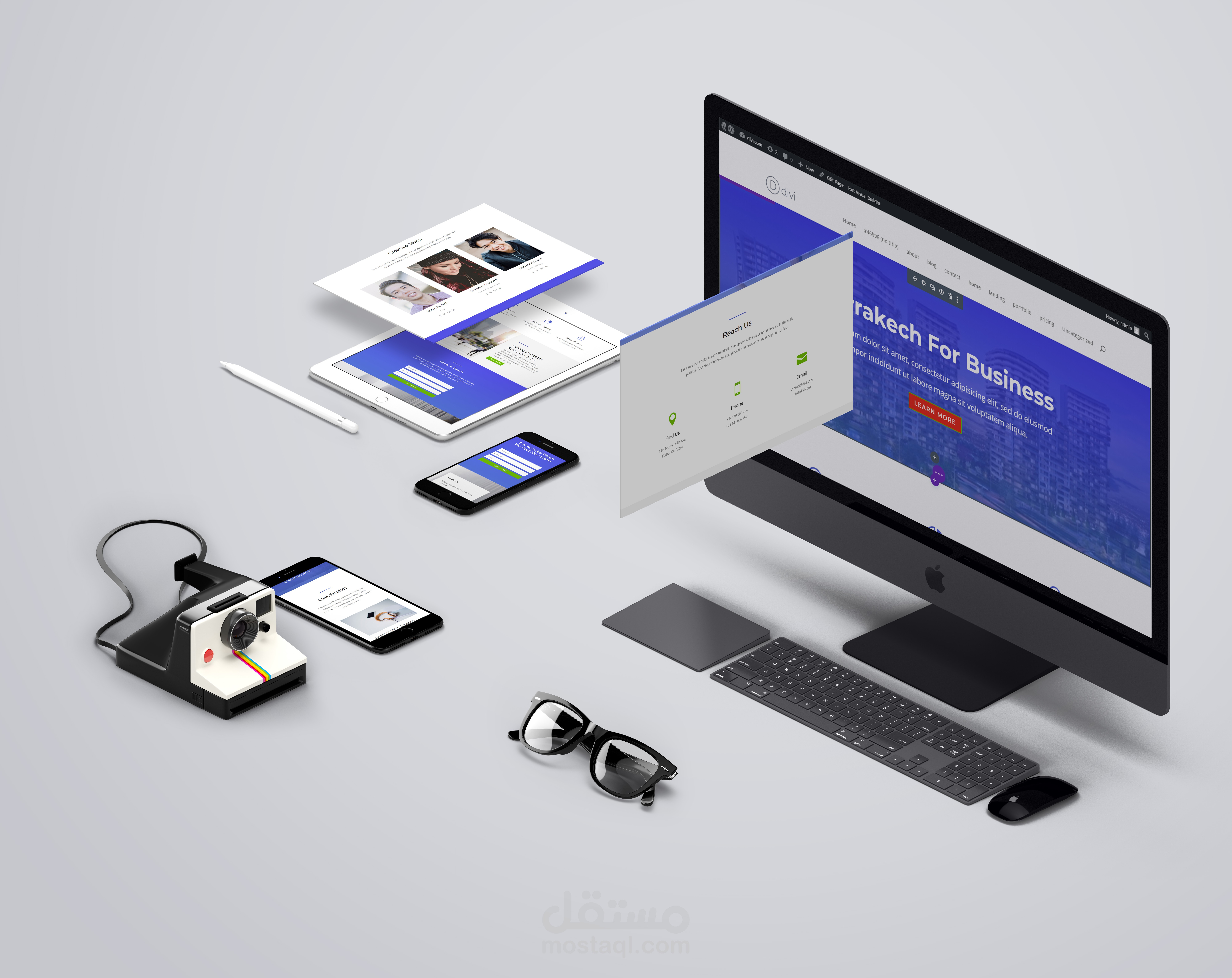 تطوير وتصميم قالب Divi